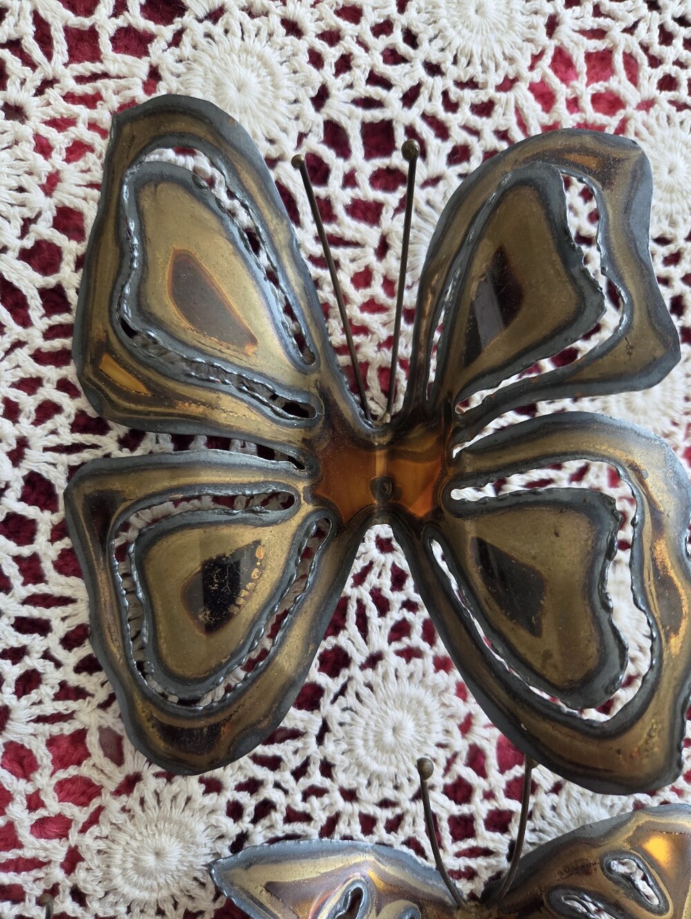 Metal Butterfly Set Wall Accents in Bronze and Gold